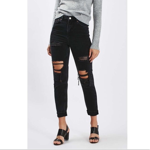 boyfriend jeans ripped black